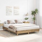 vidaXL Cadre de lit sans matelas chêne artisanal 90x190 cm
