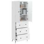 vidaXL Ensemble de Meubles 2 Pièces Blanc brillant 66 x 34 5 x 90 cm