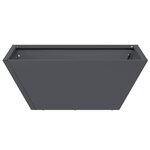 vidaXL Ensemble de 5 jardinières de jardin en anthracite 40x40x15 cm en acier.
