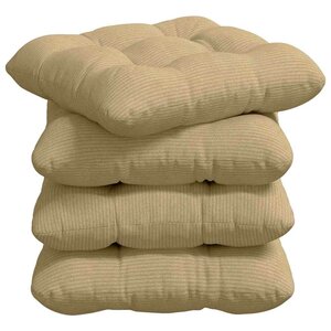 vidaXL Coussins de siège 4 pc Tissu en velours côtelé Vert gris