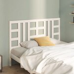 vidaXL Tête de lit Blanc 156x4x100 cm Bois massif de pin