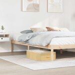 vidaXL Boîte de rangement avec fenêtre transparente Crème
