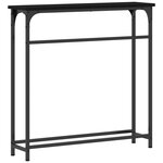 vidaXL Table console Noir Chêne 75x19 5x75 cm Bois d'ingénierie