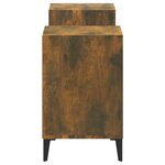 vidaXL Meuble TV Chêne fumé 160x35x55 cm Bois d'ingénierie