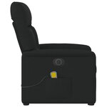 vidaXL Fauteuil inclinable de massage électrique Noir Tissu