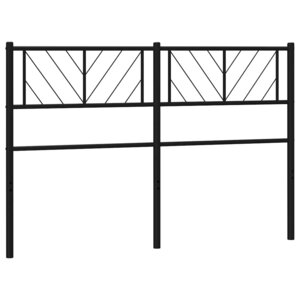 vidaXL Tête de lit métal noir 150 cm