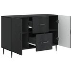vidaXL Buffet avec tiroir Noir 89 x 34 5 x 60 cm Bois d'ingénierie