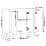 vidaXL Buffet Gris béton 92x35x75 cm Bois d'ingénierie