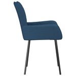 vidaXL Chaises à manger lot de 2 bleu tissu