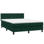 vidaXL Sommier à lattes de lit et matelas vert foncé 160x210cm velours