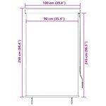 vidaXL Store roulant d'extérieur 100 x 250 cm Crème