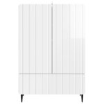 vidaXL Buffet Blanc brillant 66 x 34 5 x 97 cm Bois d'ingénierie