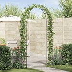vidaXL Arche de jardin Floral Noir 115 x 37 x 231 cm