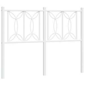 vidaXL Tête de lit métal blanc 120 cm