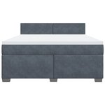 vidaXL Sommier à lattes de lit et matelas Gris foncé 180x200cm Velours