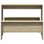 vidaXL Ensemble table à manger et bancs 3 Pièces bois d'ingénierie