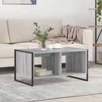 vidaXL Table basse Gris Sonoma 80 x 50 x 40 cm Bois d'ingénierie