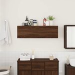 vidaXL Armoire murale de bain chêne marron 100x25x30cm bois ingénierie