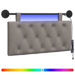 vidaXL Tête de lit suspendue Taupe Tissu