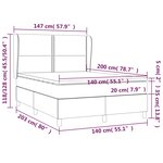 vidaXL Sommier à lattes de lit avec matelas Gris 140x200 cm Similicuir
