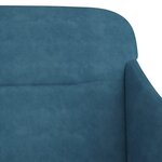 vidaXL Banc Bleu 110x76x80 cm Velours