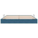 vidaXL Cadre de lit ottoman Bleu foncé 200 x 200 cm Velours