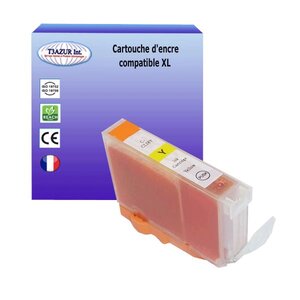 Cartouche compatible avec Canon Pixma iP3300, iP3500, iP4200, iP4300, iP4500, iP5200, iP5200R remplace Canon CLI-8  Jaune- T3AZUR
