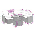 vidaXL Salon de jardin avec coussins 8 Pièces beige résine tressée