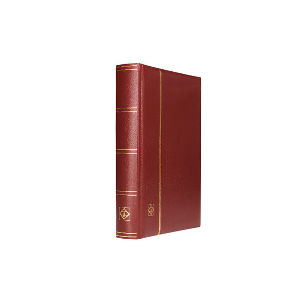 Classeur Premium cuir 64 pages pour timbres. Couleur - Bordeaux