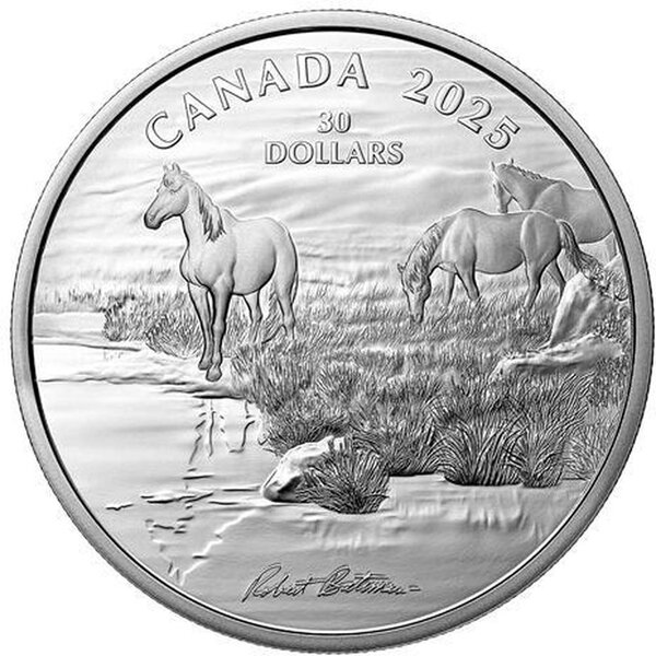 Pièce de monnaie en Argent 30 Dollars g 62.69 Millésime 2025 MUSTANG COUNTRY