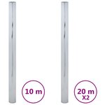 vidaXL Films solaires 3 Pièces effet réfléchissant statique argenté PVC