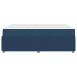 vidaXL Cadre de lit avec matelas Bleu 160 x 200 cm tissu