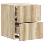 vidaXL Cabinet de chevet mural Chêne Sonoma 33 x 34 5 x 40 cm