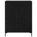 vidaXL Buffet avec armoire murale en chêne noir en bois aggloméré