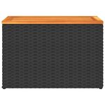 vidaXL Tables d'appoint jardin 2Pièces noir 55x34x37 cm rotin bois massif