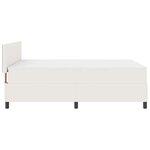 vidaXL Lit à ressorts avec tête de lit Crème et Blanc 160 x 200 cm