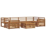 vidaXL Ensemble de canapés d'extérieur 7 Pièces Naturel
