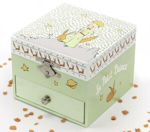 Coffret musique cube phosphorescent Le Petit Prince - Jardin