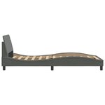 vidaXL Cadre de lit avec tête de lit Gris foncé 100x200 cm Tissu