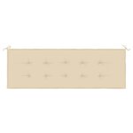 vidaXL Coussin de banc de jardin beige 150x50x3 cm tissu oxford