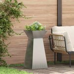 vidaXL Jardinière sur pilier   bol de 35x35x73 cm en acier galvanisé.