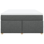 vidaXL Sommier à lattes de lit avec matelas Gris foncé 140x200cm Tissu