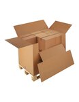(lot de 5 caisses) caisse avec abattant - qualité dd40 1180 x 780 x 750mm
