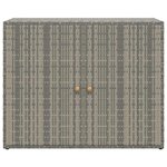 vidaXL Armoire de rangement jardin Gris 100x55 5x80 cm Résine tressée