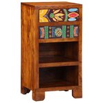 vidaXL Guéridon téléphone Marron 40 x 35 x 75 cm Bois d'acacia massif