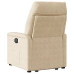 vidaXL Fauteuil inclinable électrique crème tissu microfibre