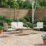 vidaXL Ensemble de jardin avec coussin acier
