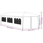 vidaXL Tente de réception 3x9 m Anthracite