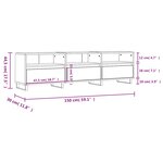 vidaXL Meuble TV blanc 150x30x44 5 cm bois d'ingénierie