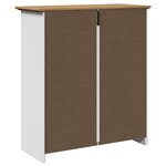 vidaXL Armoire de couloir BODO blanc et marron 80x35x90 cm